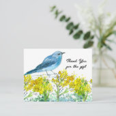 ブルーバードのギフトに感謝 サージブラッシュ サンキューカード (スタンド正面)