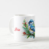 ブルーバードのクリスマス コーヒーマグカップ (正面左)