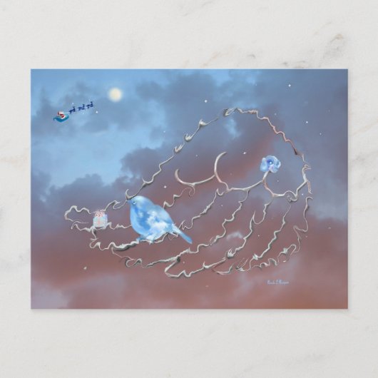 ブルーバードのクリスマス! シーズンポストカード (正面)