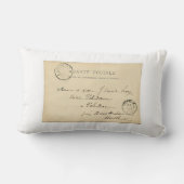 ブルーバードのフランスのな郵便はがきの枕 ランバークッション (裏面)