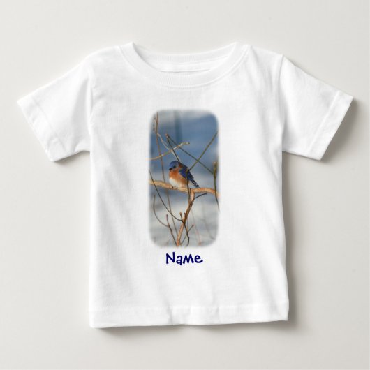 ブルーバードのモノグラム 名前入り ベビーTシャツ (正面)