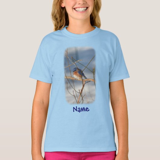 ブルーバードの動物の名入れ Tシャツ (正面)