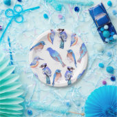 ブルーバードの恋人の色合いそして陰の鳥 ペーパープレート (パーティー)