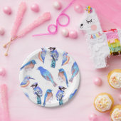 ブルーバードの恋人の色合いそして陰の鳥 ペーパープレート (パーティー)