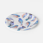 ブルーバードの恋人の色合いそして陰の鳥 ペーパープレート (アングル)