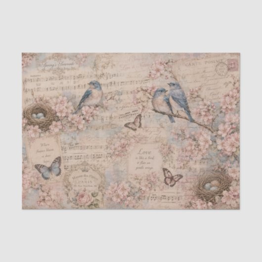 ブルーバードの桜の楽譜 薄葉紙 (正面)
