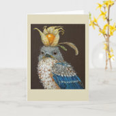 ブルーバードの生まれたばかりのカードを切り取る カード (黄色い花)