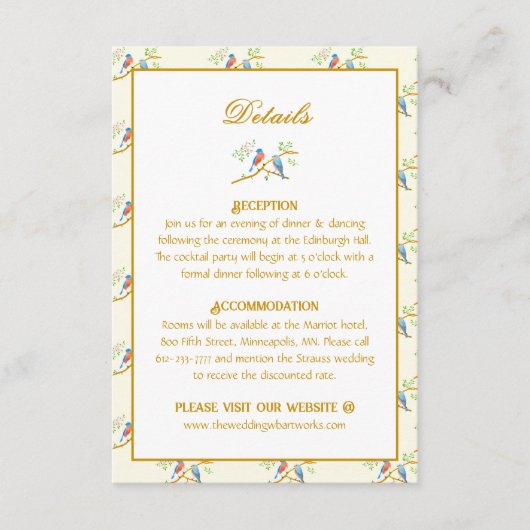 ブルーバードの結婚式 エンクロージャーカード (正面)