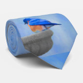 ブルーバードの絵画 - オリジナルバードアート ネクタイ (ロール)