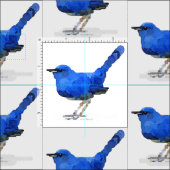 ブルーバードの綿織物 ファブリック (タイル)