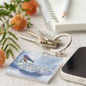 ブルーバードの記念物の詩 キーホルダー (正面右)