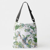 ブルーバードの鳥の朝顔によってはトートバックが開花します クロスボディバッグ (正面)