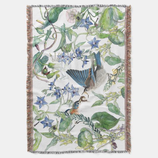 ブルーバードの鳥の朝顔によってはブランケットが開花します スローブランケット (正面縦)