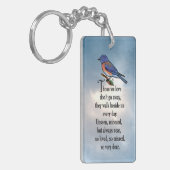 ブルーバードの"そう愛された"詩 キーホルダー (正面左)