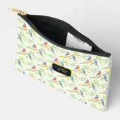 ブルーバードアクセサリーポーチ淡い色のグリーン アクセサリーポーチ (見開き)