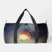 ブルーバードアニマルパーソナライズされた自然 ダッフルバッグ (裏面)