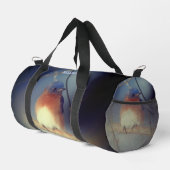 ブルーバードアニマルパーソナライズされた自然 ダッフルバッグ (右コーナー)