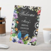 ブルーバードアンドボタニカルブライダルシャワーへようこそ 台座サイン (インサイチュ)