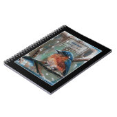 ブルーバードアートと鳥のウォッチャーのジャーナル ノートブック (左側)