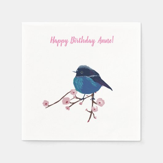 ブルーバードアート スタンダードカクテルナプキン (正面)