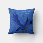 ブルーバードアーパーソナライズされたト クッション (裏面)