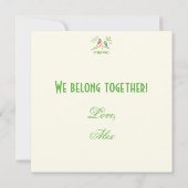 ブルーバードイエローバレンタインデー カード (裏面)