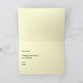 ブルーバードイエローフォールド誕生日カード カード (内部)