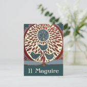 ブルーバードインツリー抽象芸術11マグワイア ポストカード (スタンド正面)