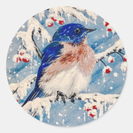 ブルーバードイン❄️ベリーと雪❄️❄️ ラウンドシール