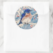 ブルーバードイン❄️ベリーと雪❄️❄️ ラウンドシール (バッグ)