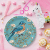 ブルーバードウィリアムインスパイアモリスターコイ ペーパープレート (パーティー)