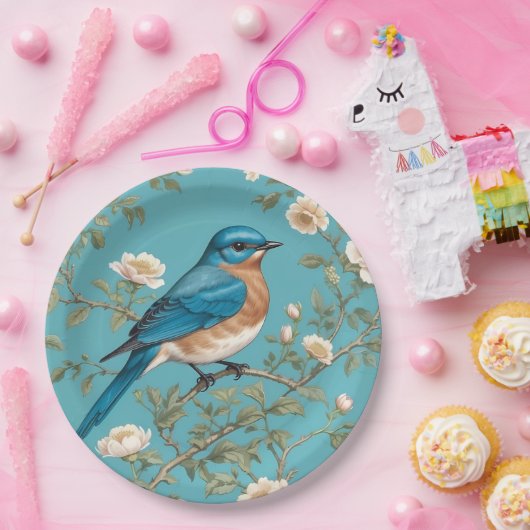 ブルーバードウィリアムインスパイアモリスターコイ ペーパープレート (パーティー)