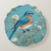 ブルーバードウィリアムインスパイアモリスターコイ ラウンドクッション (裏面)