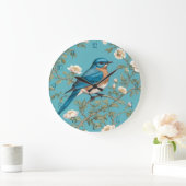 ブルーバードウィリアムインスパイアモリスターコイ ラージ壁時計 (ホーム)
