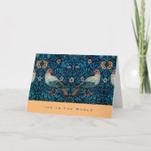 ブルーバードウィリアムモリス模様 シーズンカード (正面)