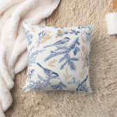 ブルーバードウィンターボタニカル クッション (ブランケット)