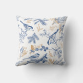 ブルーバードウィンターボタニカル クッション (裏面)