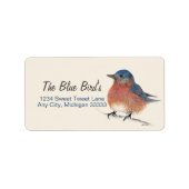 ブルーバードウォーターカラーアート ラベル (正面)