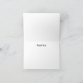 ブルーバードウォーター絵画カラーの花サンキューカード サンキューカード (内部)