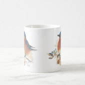 ブルーバードウォーター色鉛筆画 コーヒーマグカップ (中央)