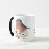 ブルーバードウォーター色鉛筆画 モーフィングマグカップ (正面左)