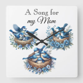 ブルーバードウォールクロック スクエア壁時計