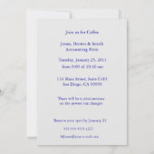 ブルーバードオブコーヒーハピネス招待状 招待状 (裏面)