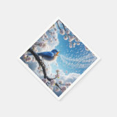 ブルーバードオンさくらんぼツリーブランチ スタンダードカクテルナプキン (角)