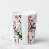 ブルーバードオンさくらんぼブロッサムブランチ 紙コップ (右)