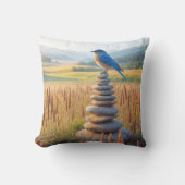 ブルーバードオンストーンケルン クッション (正面)