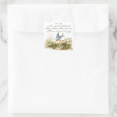 ブルーバードオン枝感動的詩の水色 スクエアシール (バッグ)