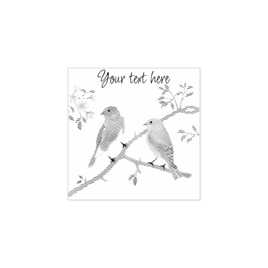 ブルーバードカスタムズの木印 ラバースタンプ (インプリント)