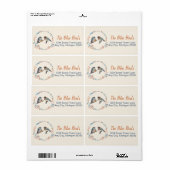 ブルーバードカップルのアートラベル ラベル (フルシート)