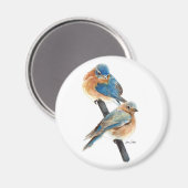 ブルーバードカップルの水色 マグネット (正面/裏面)